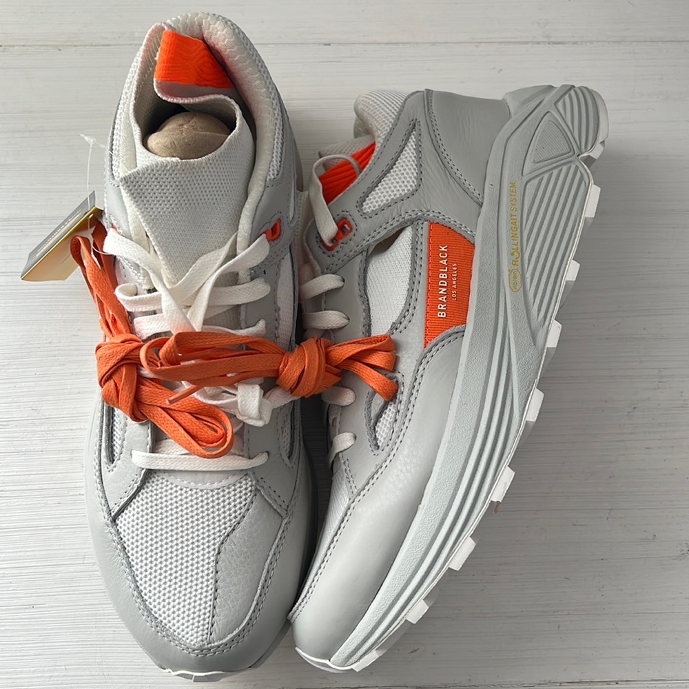 Brandblack light Gray and Orange Sneakers